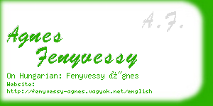 agnes fenyvessy business card